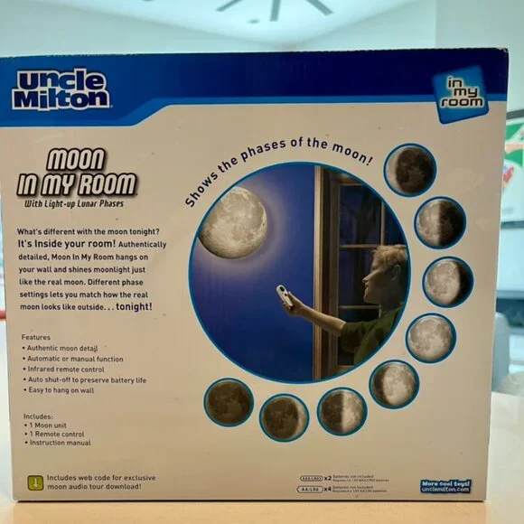 New Uncle Milton "Moon in my Room" Remote-Controlled Light Up Moon! - Picture 2 of 2
